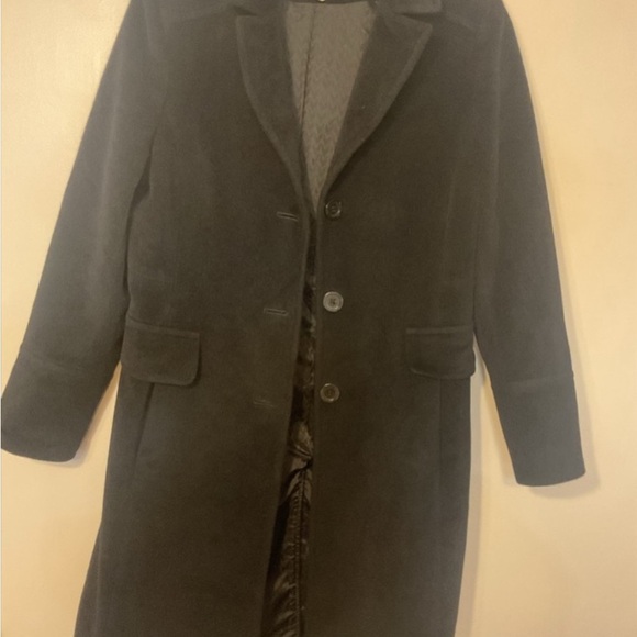 Black Wool Coat - Picture 2 of 7